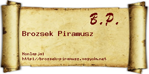 Brozsek Piramusz névjegykártya
